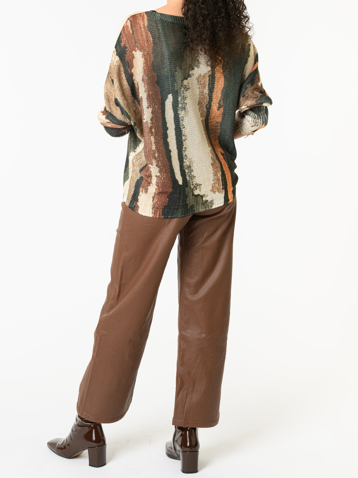 NEW - Chandail vert et beige avec dorures