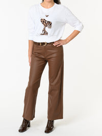 NEW - Chandail blanc avec imprimé de Snoopy léopard