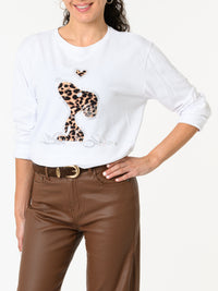 NEW - Chandail blanc avec imprimé de Snoopy léopard