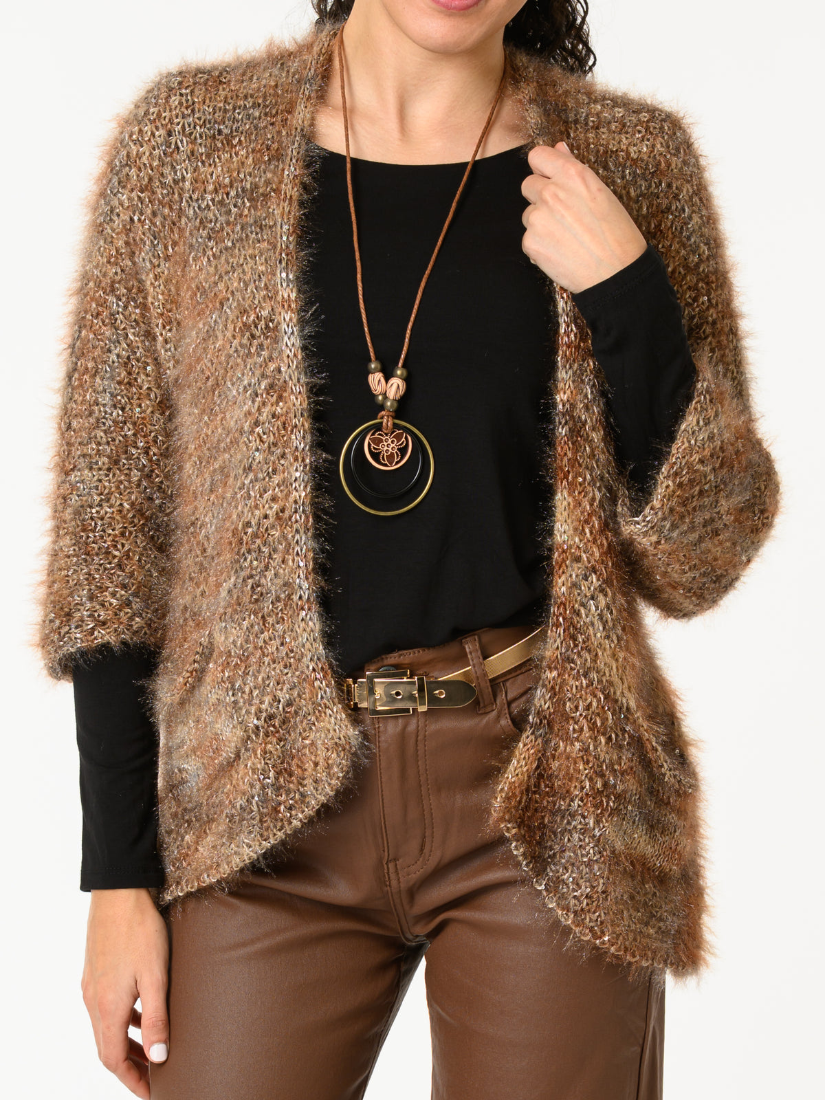 NEW - Veste camel avec paillettes