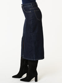 NEW - Jupe de jeans fendue en avant