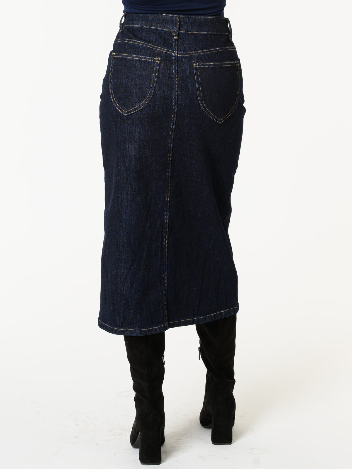 NEW - Jupe de jeans fendue en avant