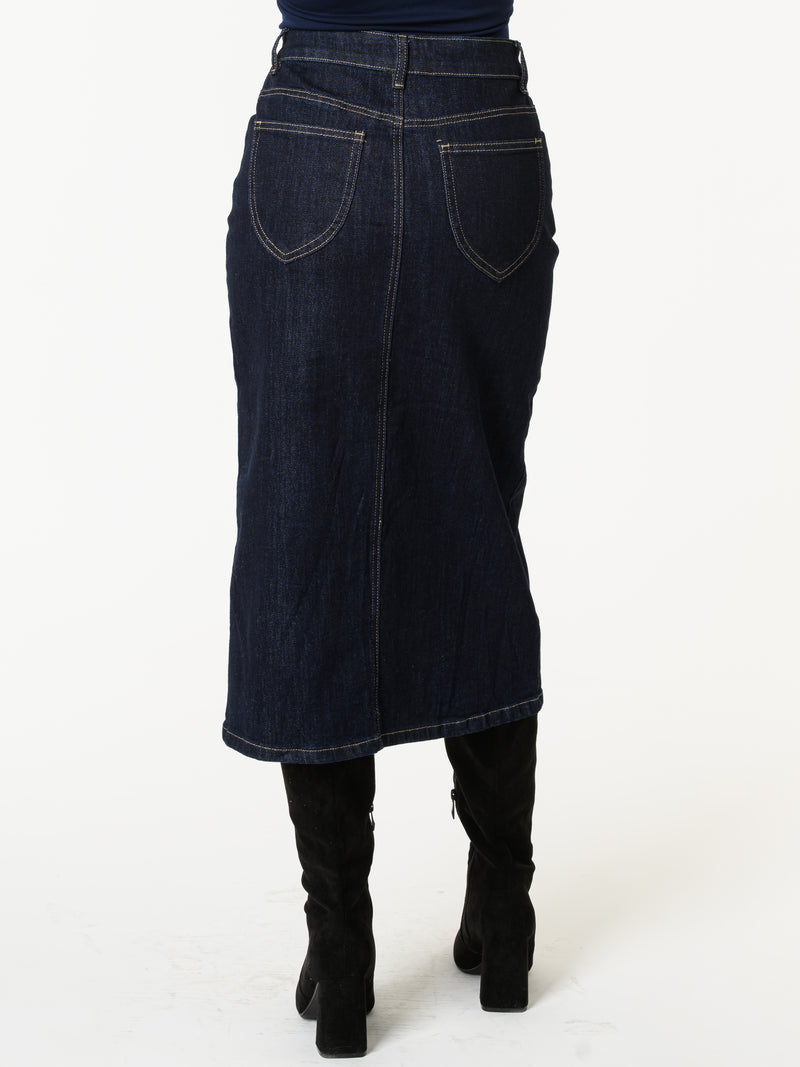 NEW - Jupe de jeans fendue en avant