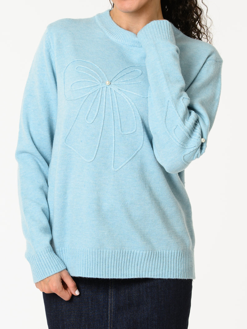 NEW - Chandail bleu ciel avec boucle