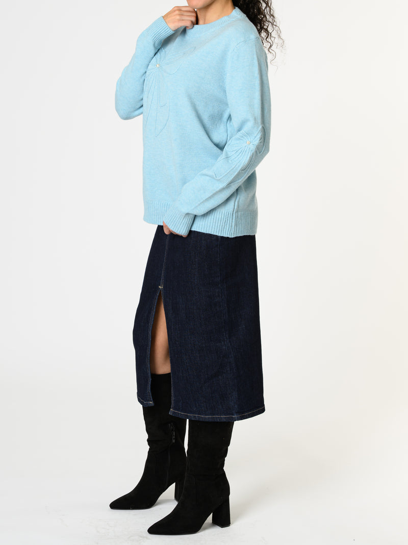 NEW - Chandail bleu ciel avec boucle