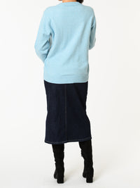 NEW - Chandail bleu ciel avec boucle