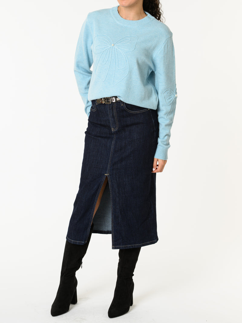 NEW - Chandail bleu ciel avec boucle