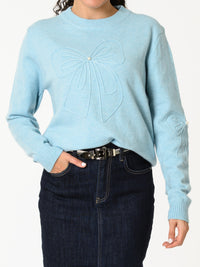 NEW - Chandail bleu ciel avec boucle