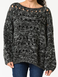 NEW - Chandail noir et blanc en tricot