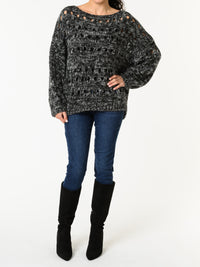 NEW - Chandail noir et blanc en tricot