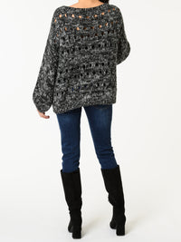 NEW - Chandail noir et blanc en tricot