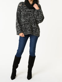 NEW - Chandail noir et blanc en tricot