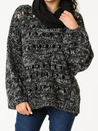 NEW - Chandail noir et blanc en tricot