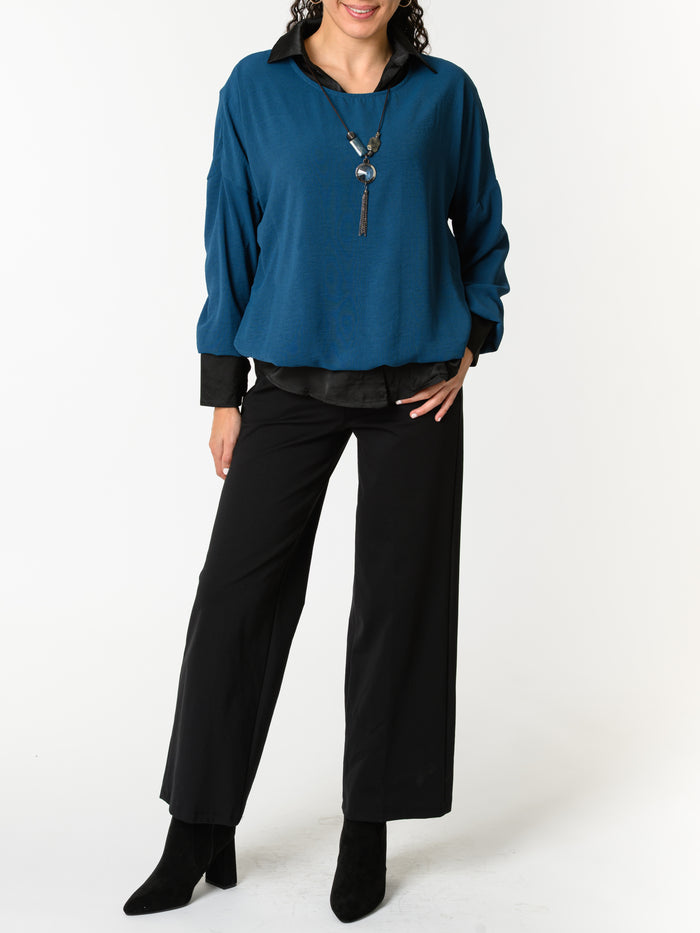 NEW - Chandail bleu sarcelle à manche longue