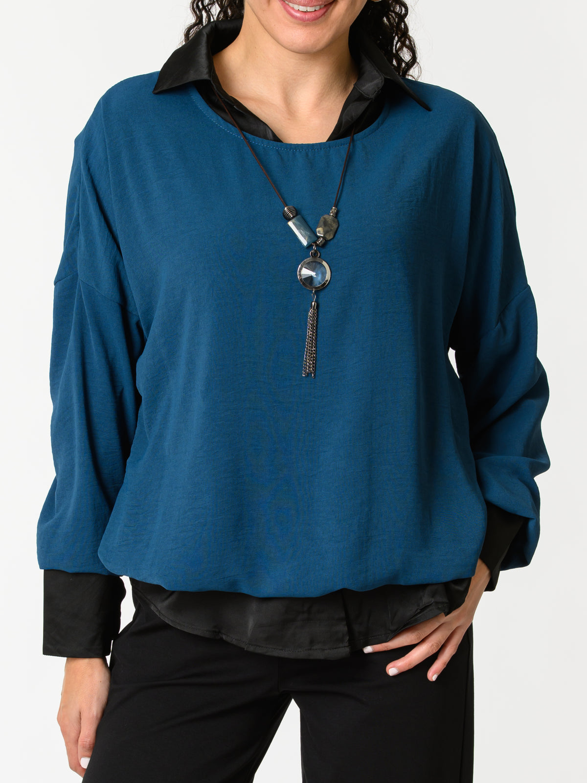 NEW - Chandail bleu sarcelle à manche longue