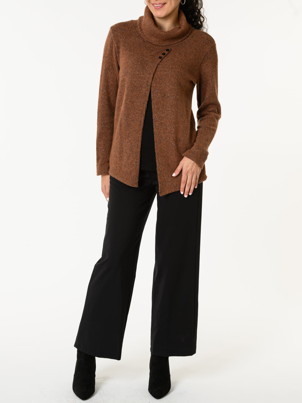 NEW - Chandail marron à col roulé