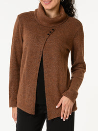 NEW - Chandail marron à col roulé
