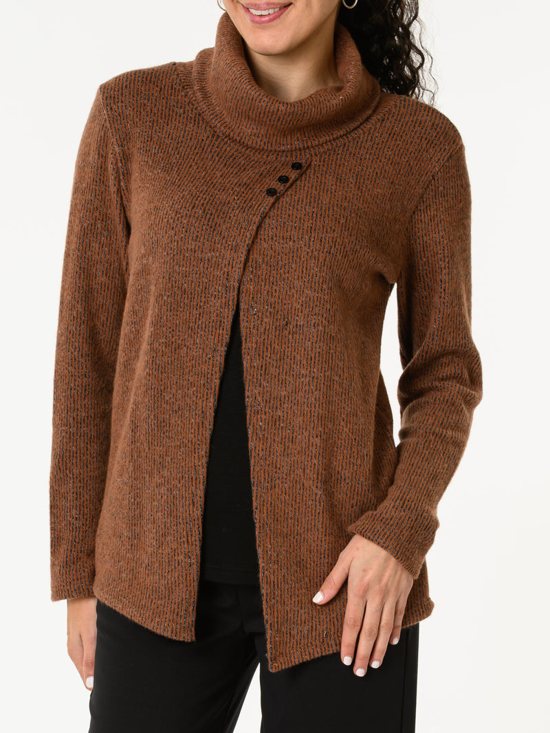 NEW - Chandail marron à col roulé