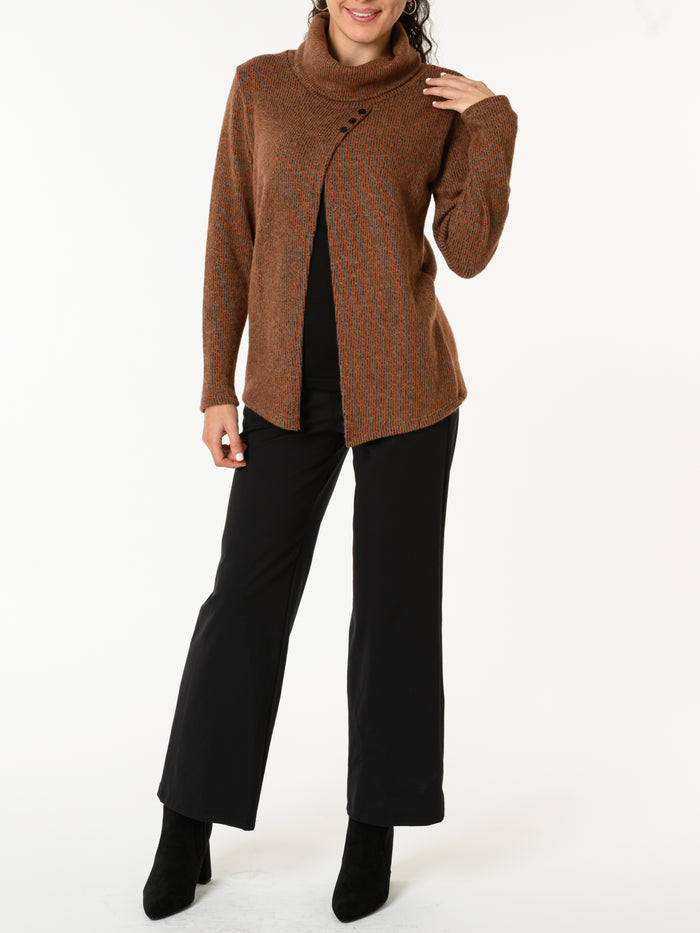 NEW - Chandail marron à col roulé