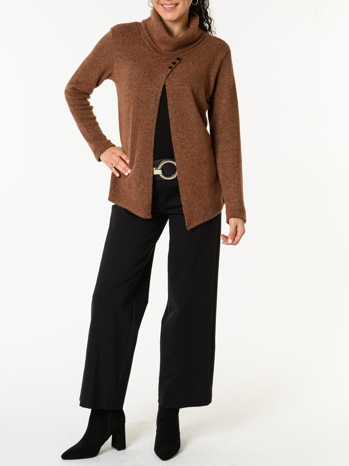 NEW - Chandail marron à col roulé