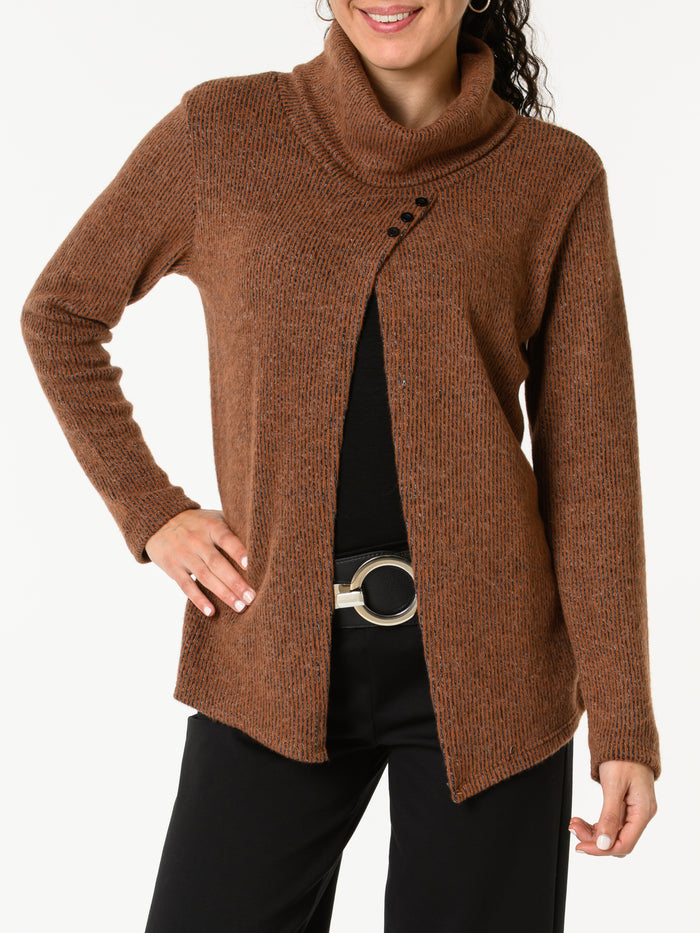 NEW - Chandail marron à col roulé