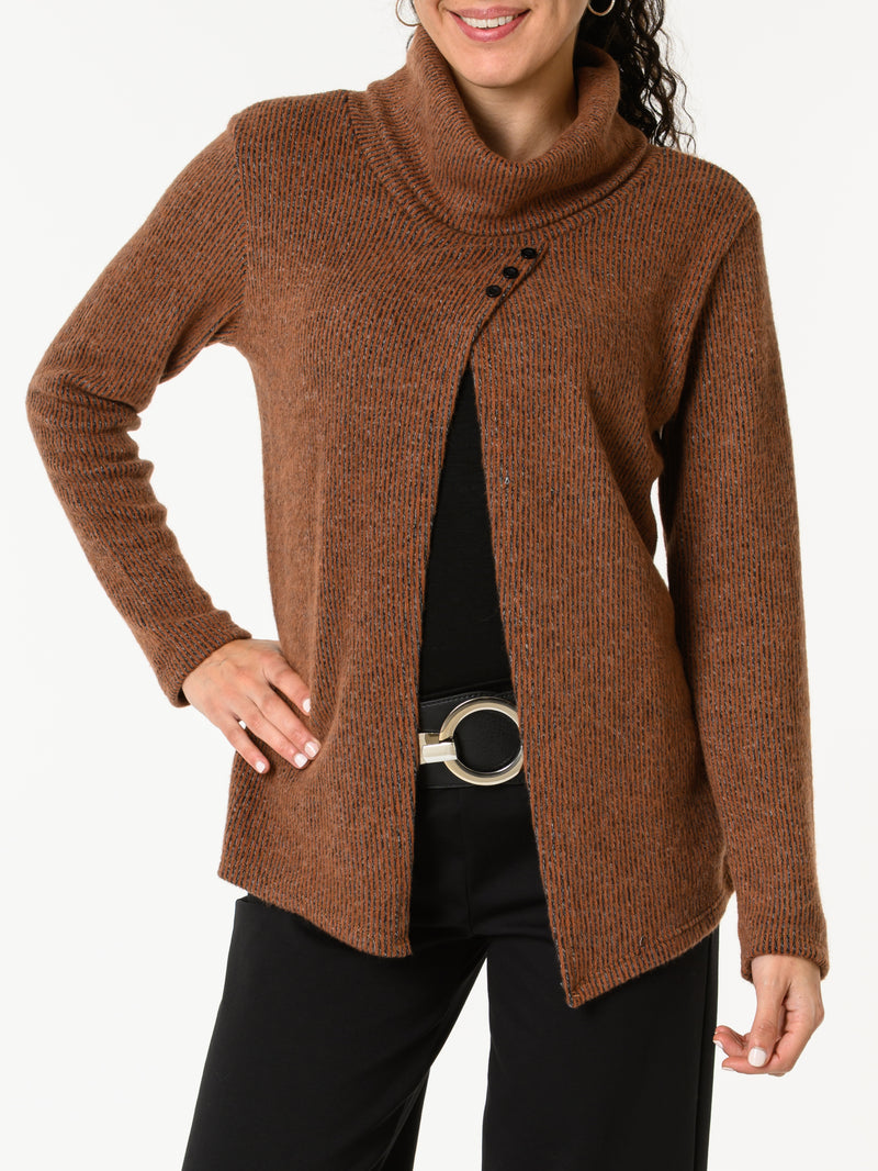 NEW - Chandail marron à col roulé