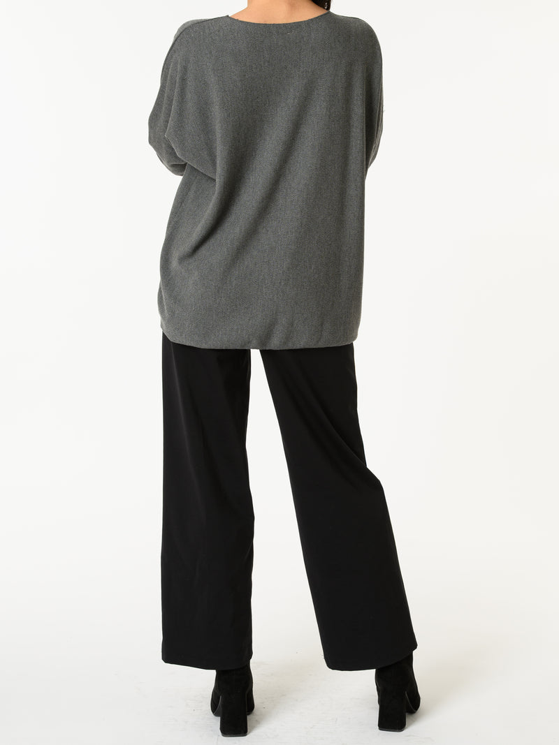 NEW - Chandail gris avec cœurs argentés