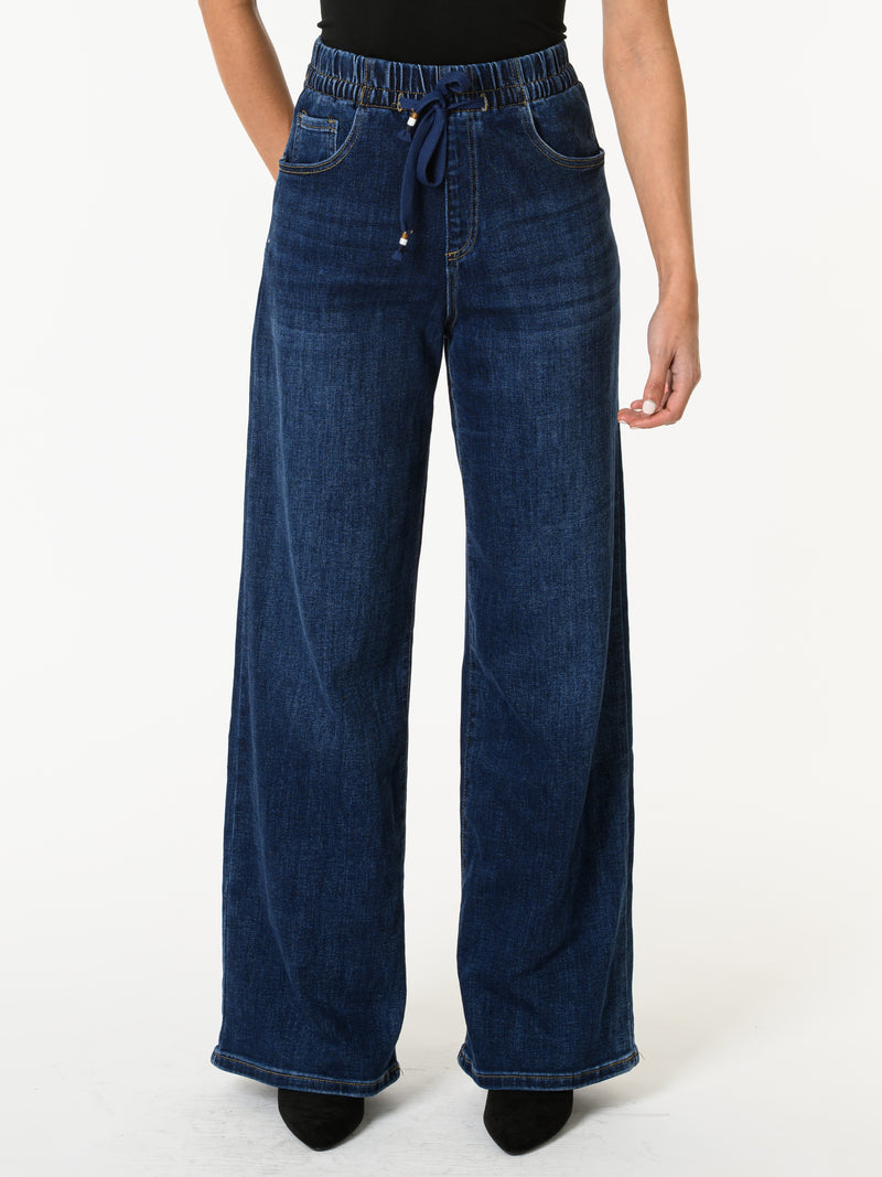 NEW - Jeans évasé à taille élastique
