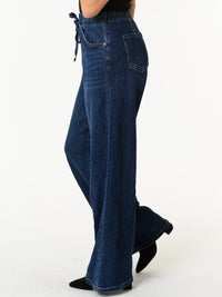 NEW - Jeans évasé à taille élastique
