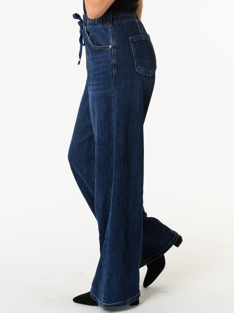 NEW - Jeans évasé à taille élastique