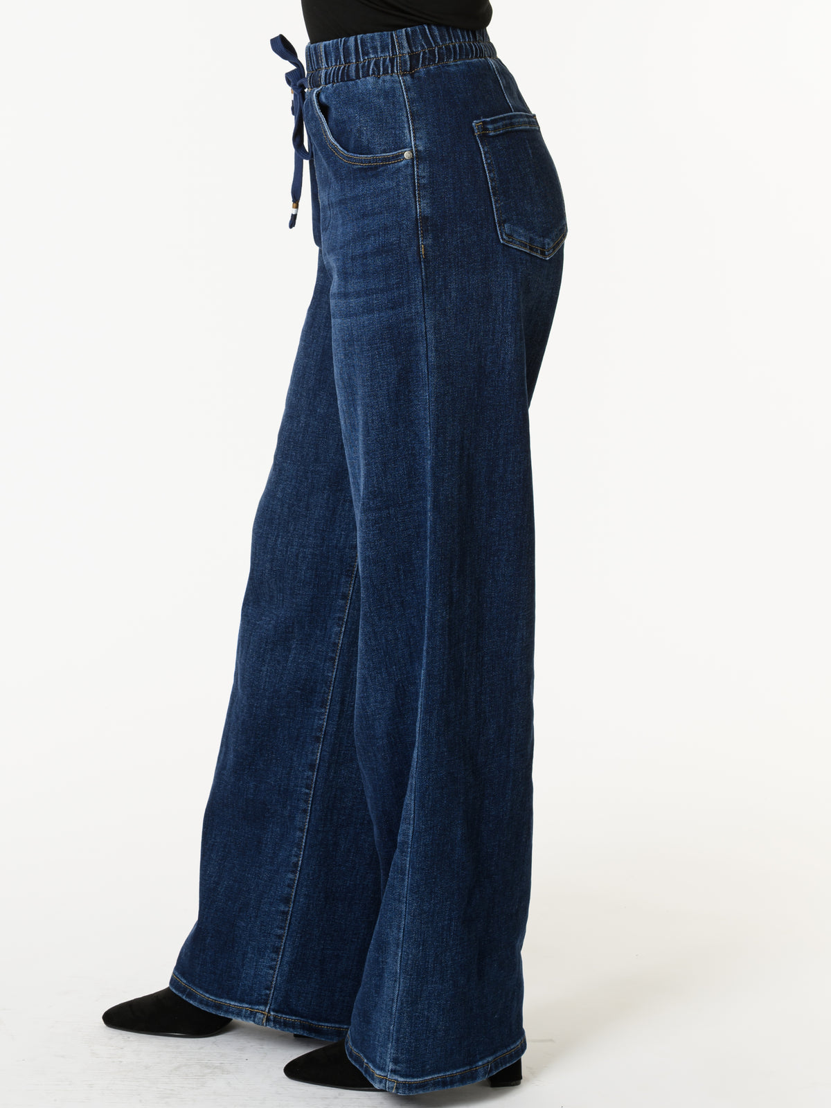 NEW - Jeans évasé à taille élastique