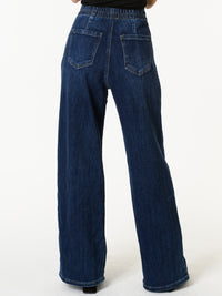 NEW - Jeans évasé à taille élastique