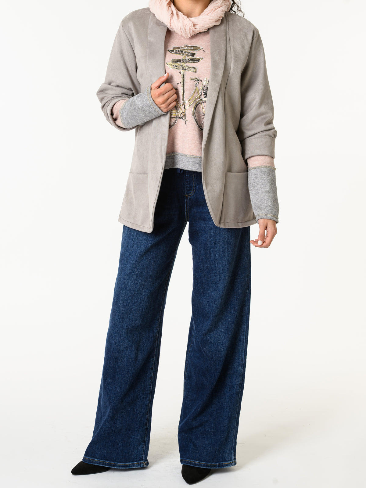 NEW - Veston gris avec poches en avant