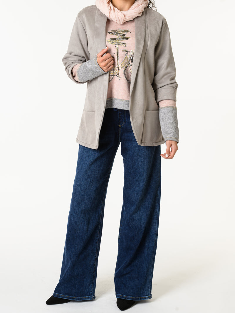 NEW - Veston gris avec poches en avant