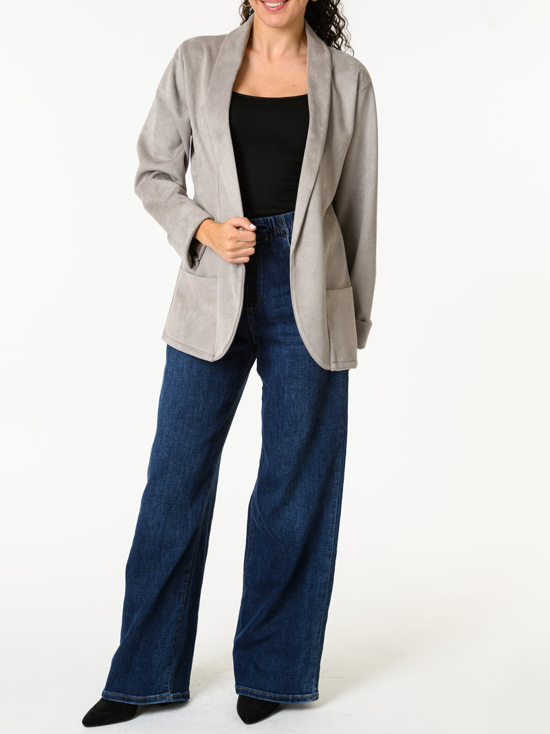 NEW - Veston gris avec poches en avant