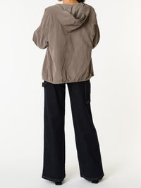 NEW - Veste moka boutonnée avec capuchon