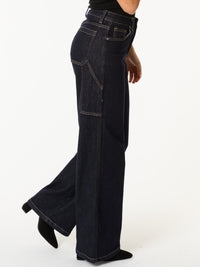 NEW - Jeans palazzo bleu foncé