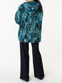 NEW - Veste bleue avec imprimé de camouflage