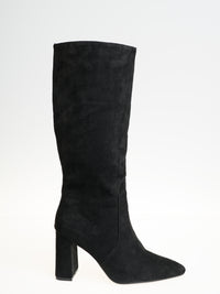 Botte noire haute en suède