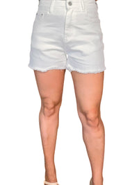 Short blanc uni pour femme.