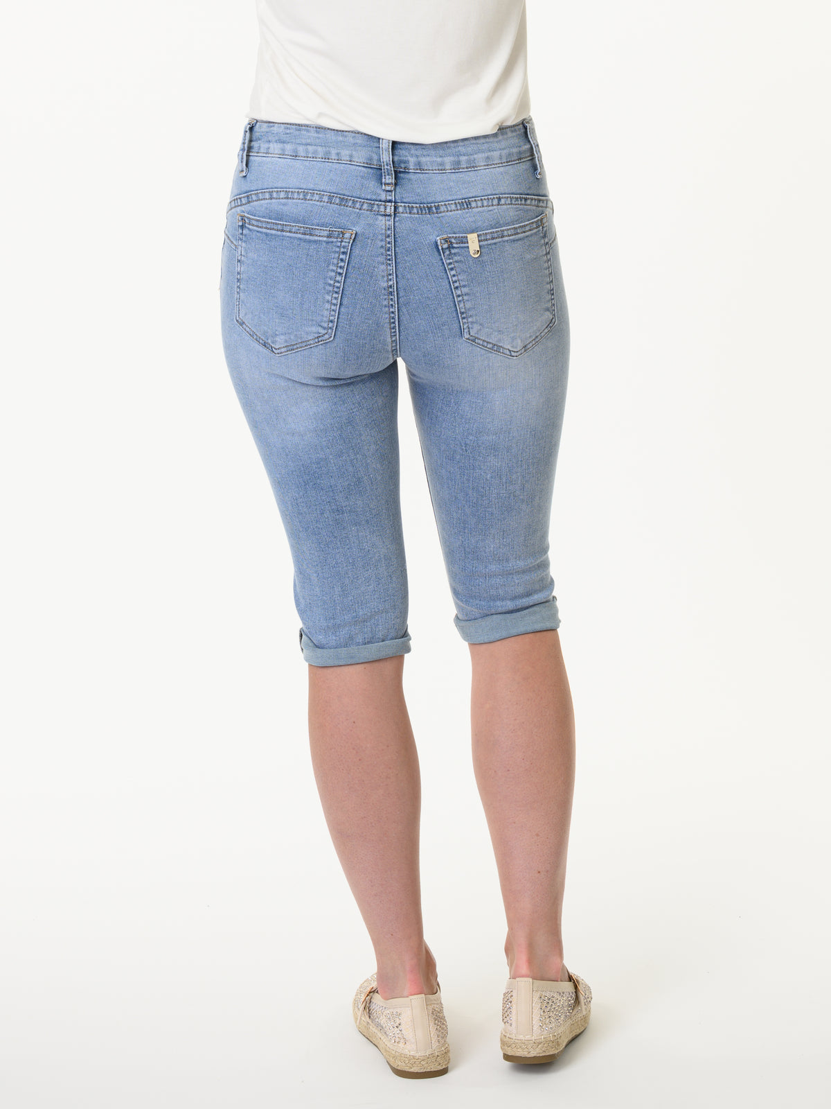 Capri de jeans bleu pâle