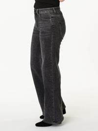 Jeans gris à jambe large