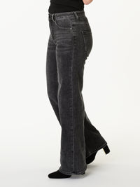 Jeans gris à jambe large