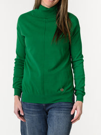 Chandail vert à col roulé manche longue