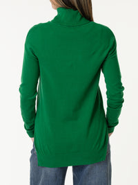 Chandail vert à col roulé manche longue