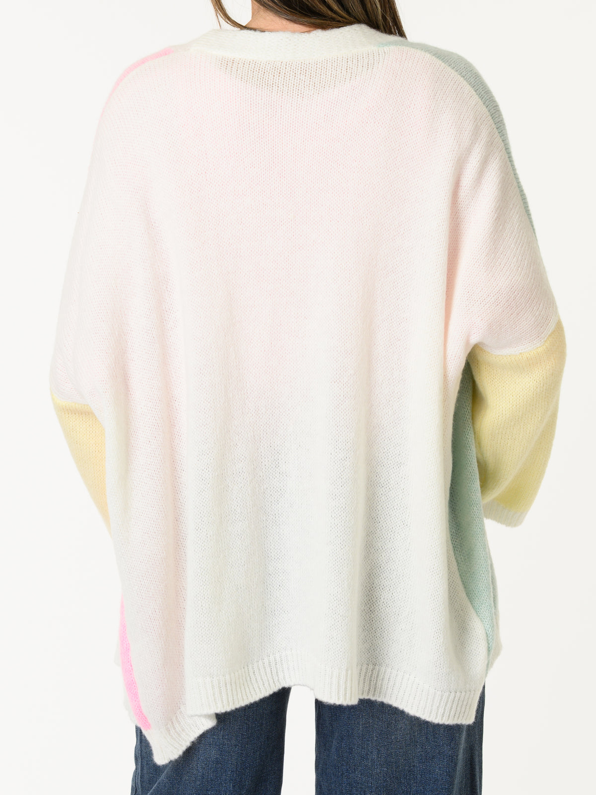 Veste multicolore avec boutons dorés
