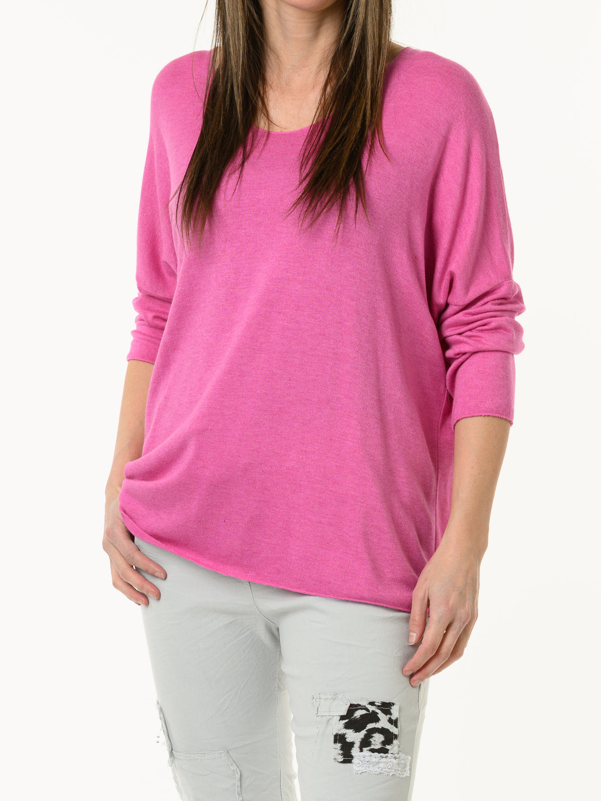 Chandail magenta à manche longue