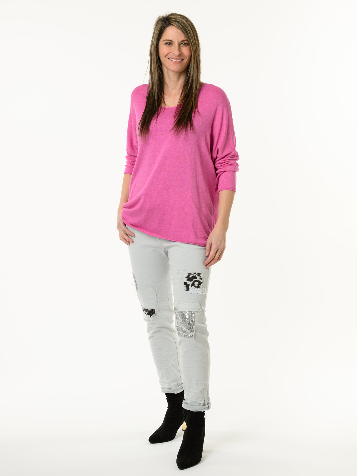 Chandail magenta à manche longue