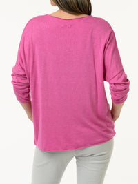 Chandail magenta à manche longue