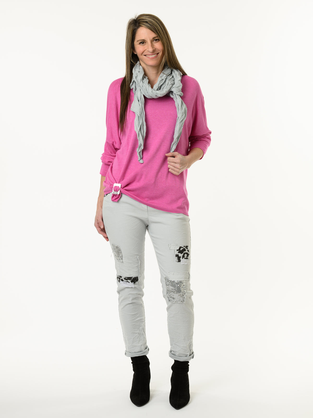 Chandail magenta à manche longue